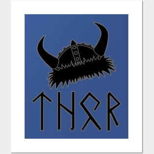 Thor Viking Horns Helmet Posters and Art